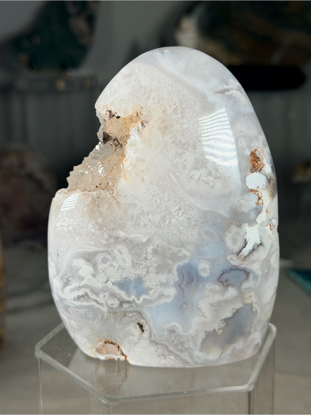 🌸 High Quality Blue Flower Agate Freeform | Madagascar | Natural Crystal
